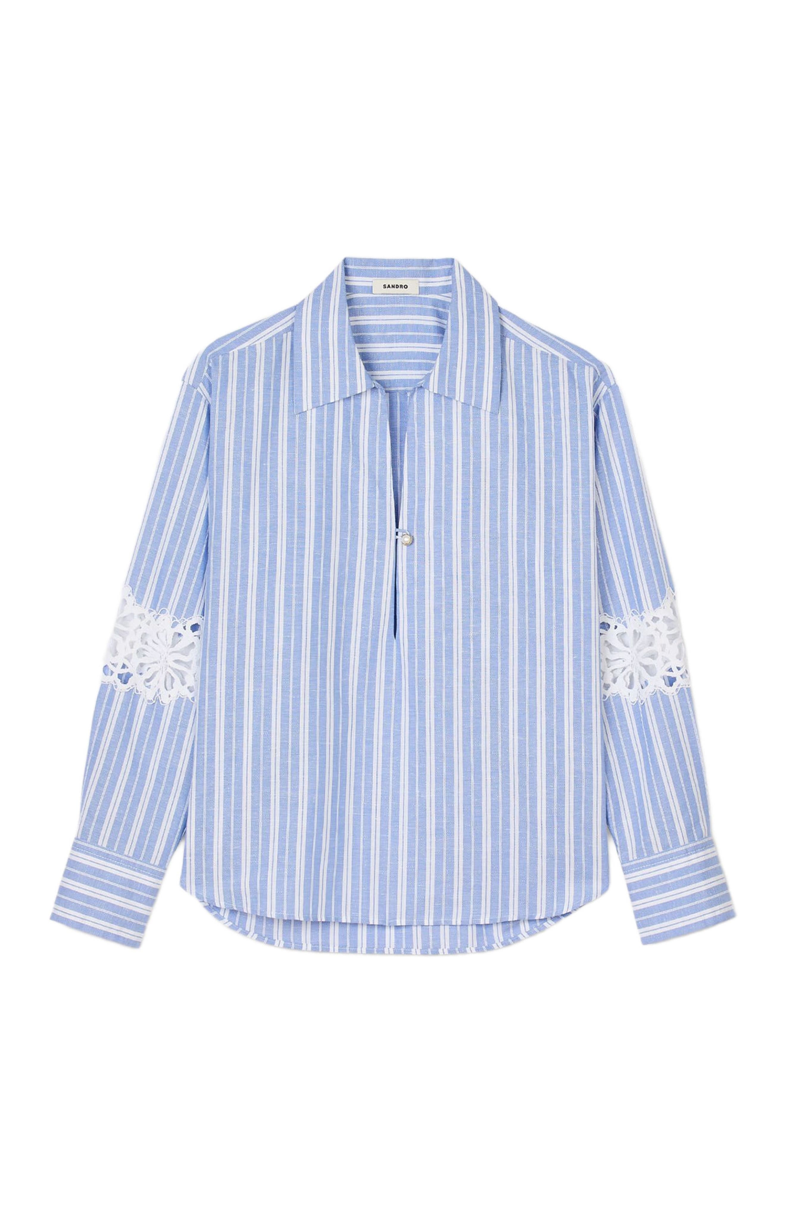 SANDRO Striped shirt in Blu /White at Nordstrom - 5