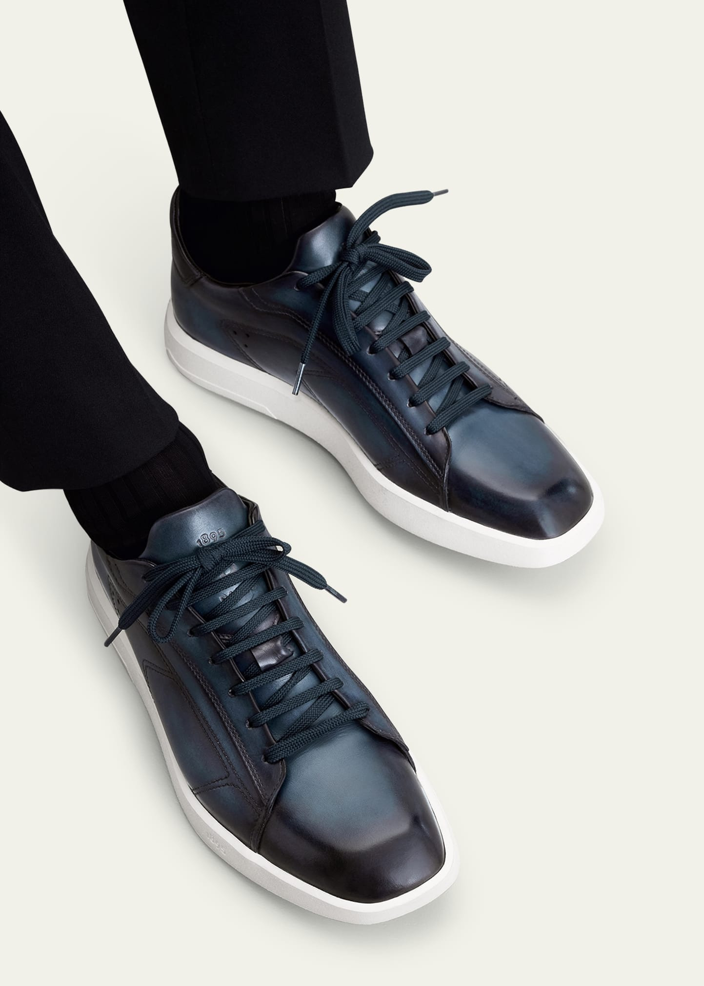 Men's Stellar Leather Low-Top Sneakers - 2