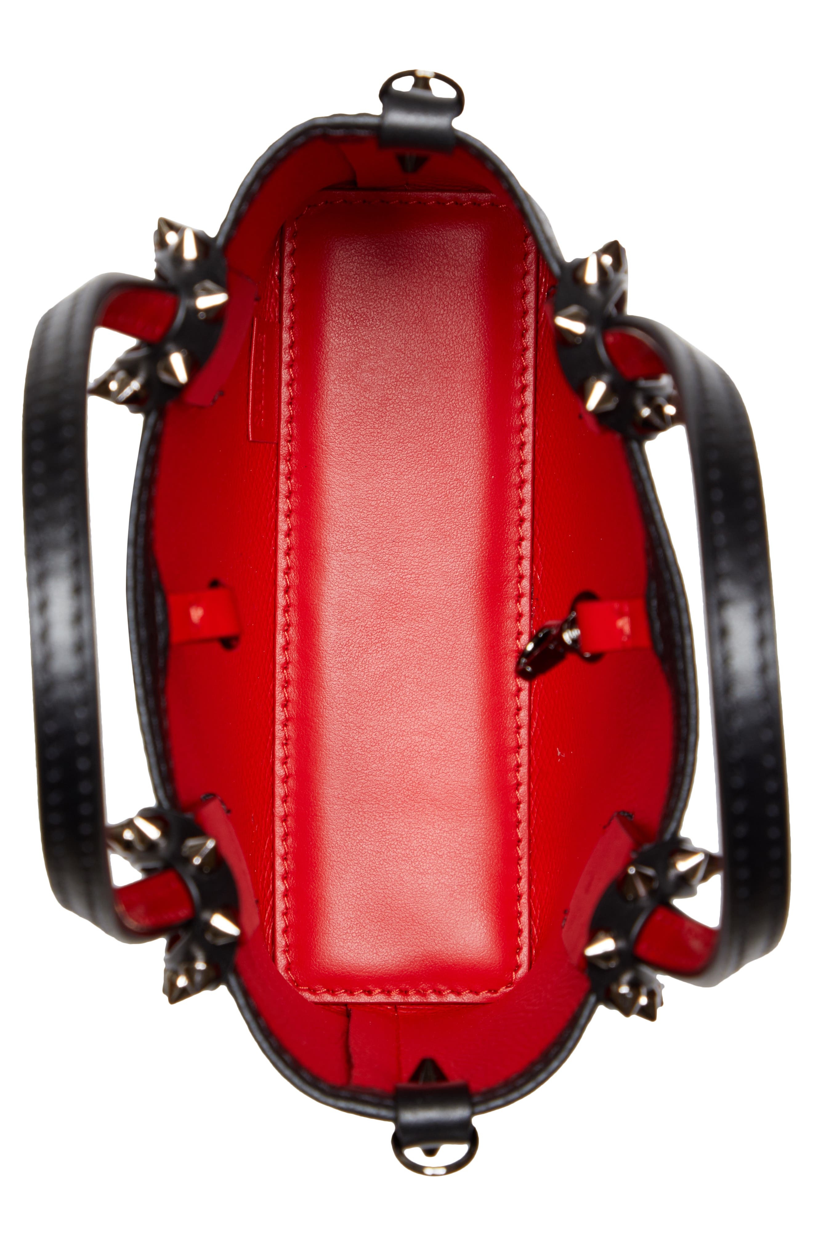 Christian Louboutin Mini Cabata Leather Tote in Black/Black at Nordstrom - 5