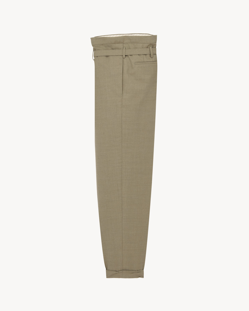 SAINT LAURENT PAPERBAG PANTS IN WOOL GABARDINE outlook