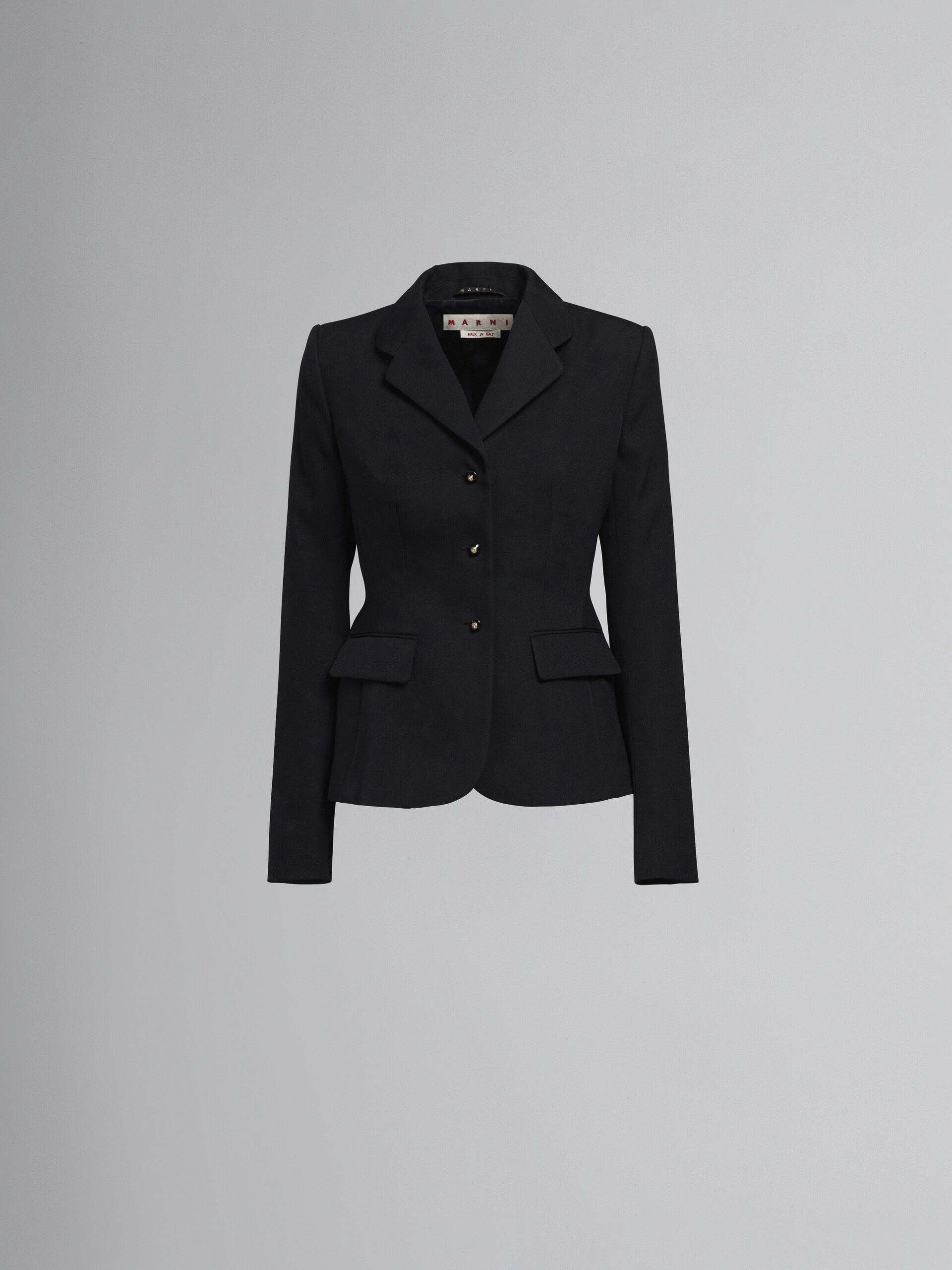 BLACK FITTED BLAZER - 1