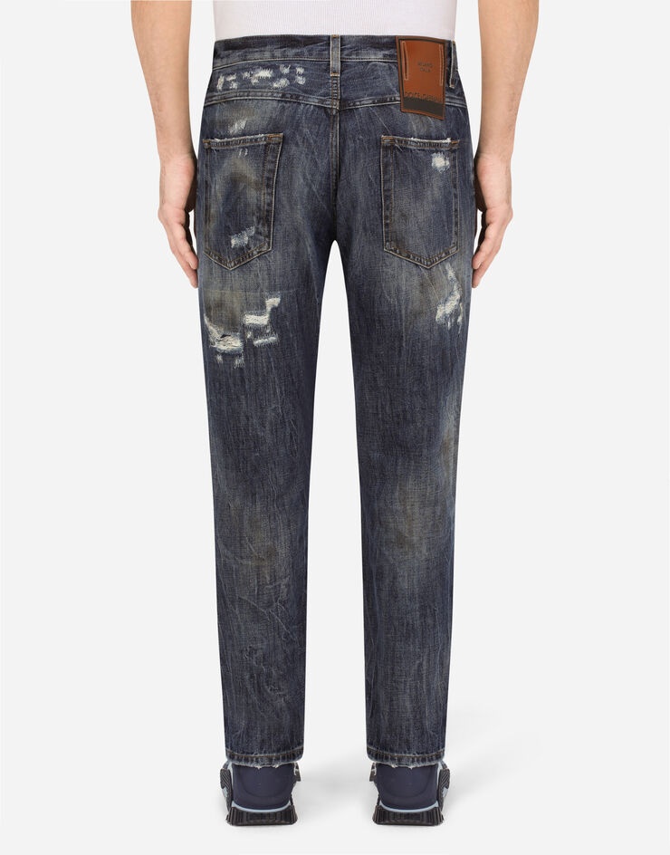 Loose jeans with mud-effect detailing - 2