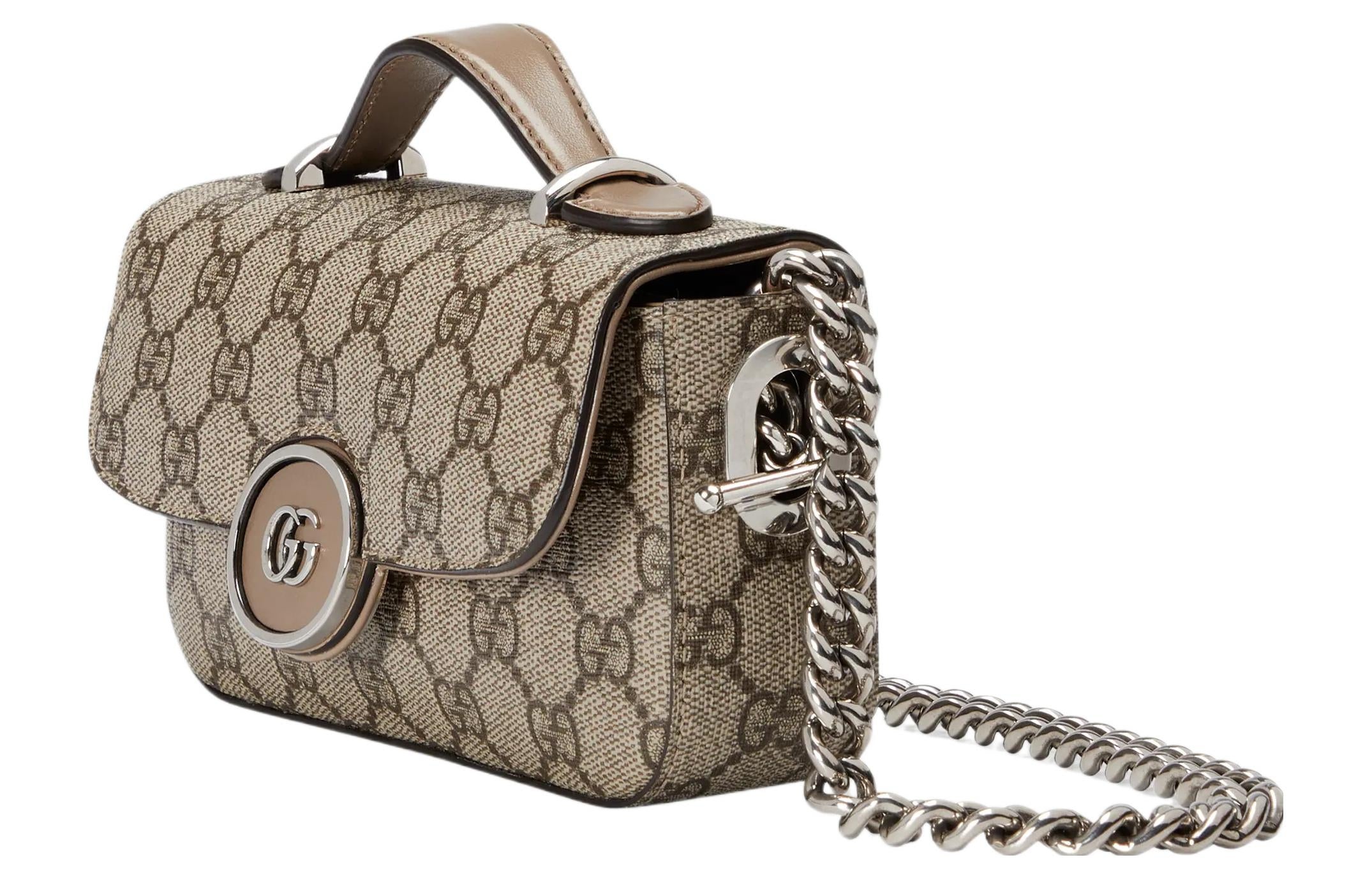 (WMNS) Gucci Petite GG Mini Bag 'Beige Ebony' 760194-92TIG-9770 - 2