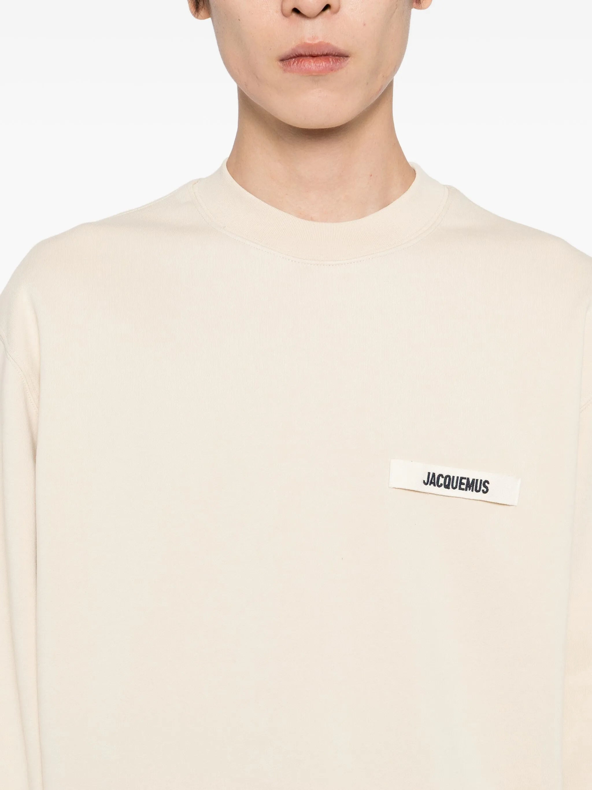Jacquemus The Gros Grain Logo-plaque Crewneck Sweatshirt - 5