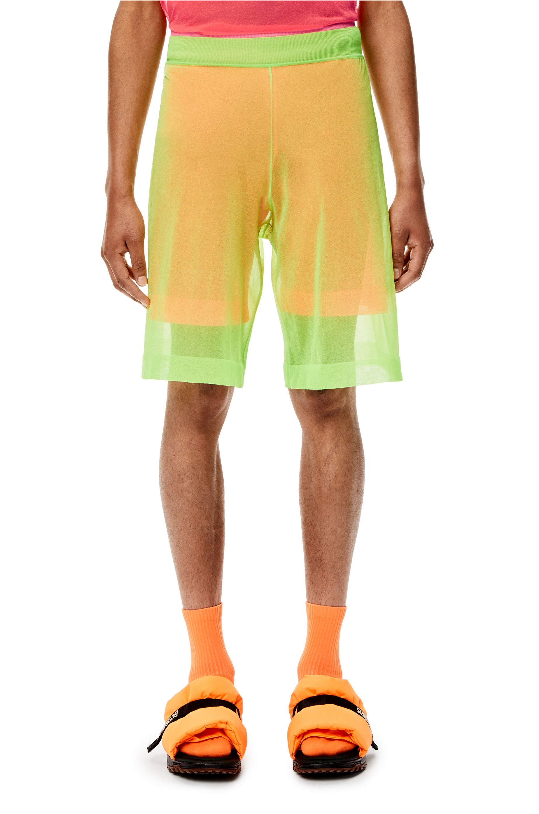 Layered lurex knit shorts - 3