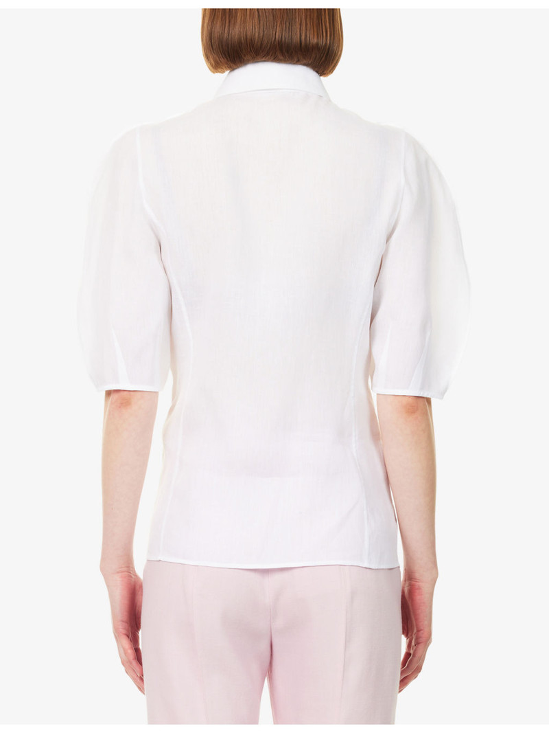 Sansi Short-Sleeve Linen Top 4
