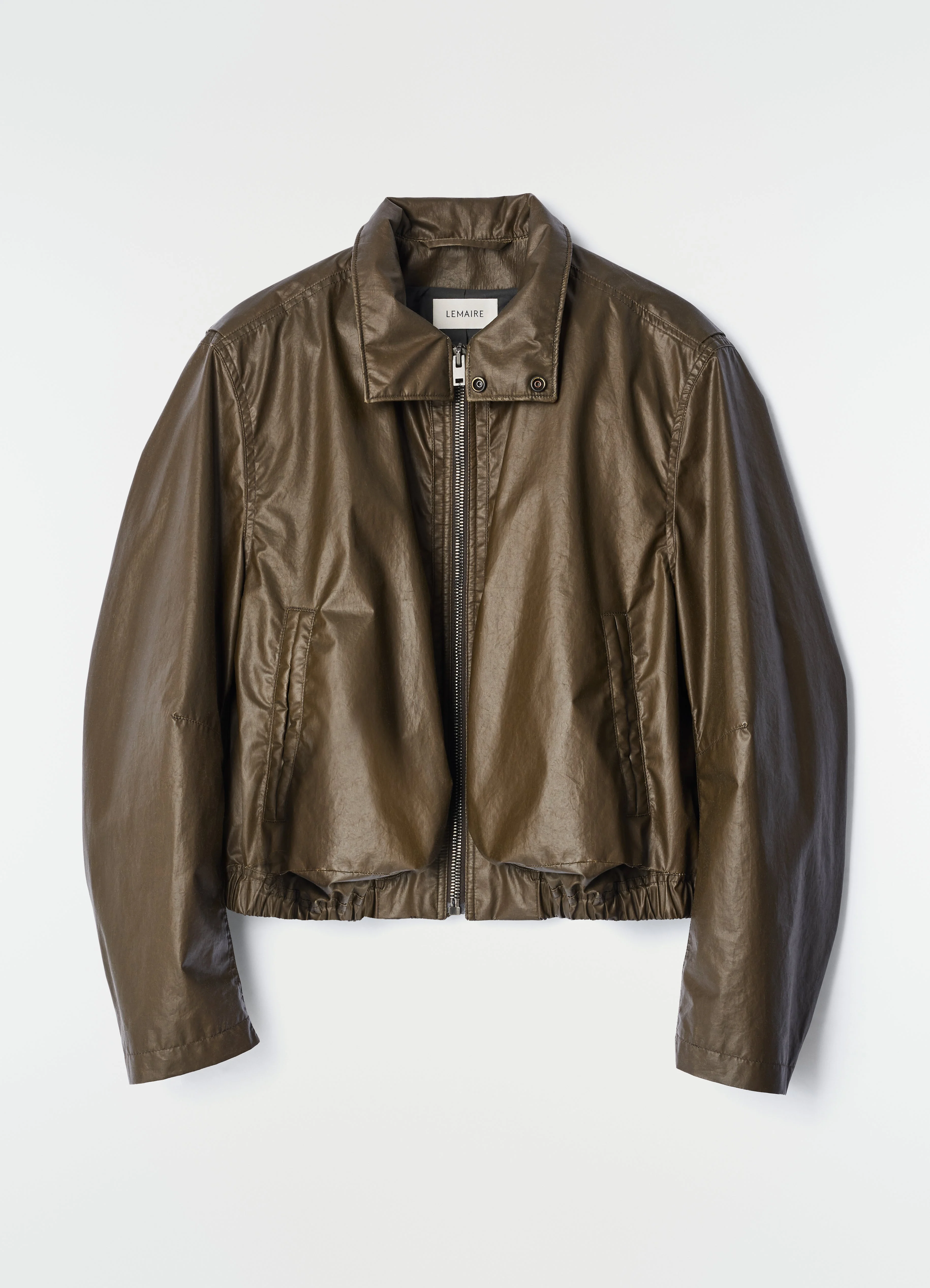 ZIPPED BLOUSON IN WATERPROOF COTTON - 1