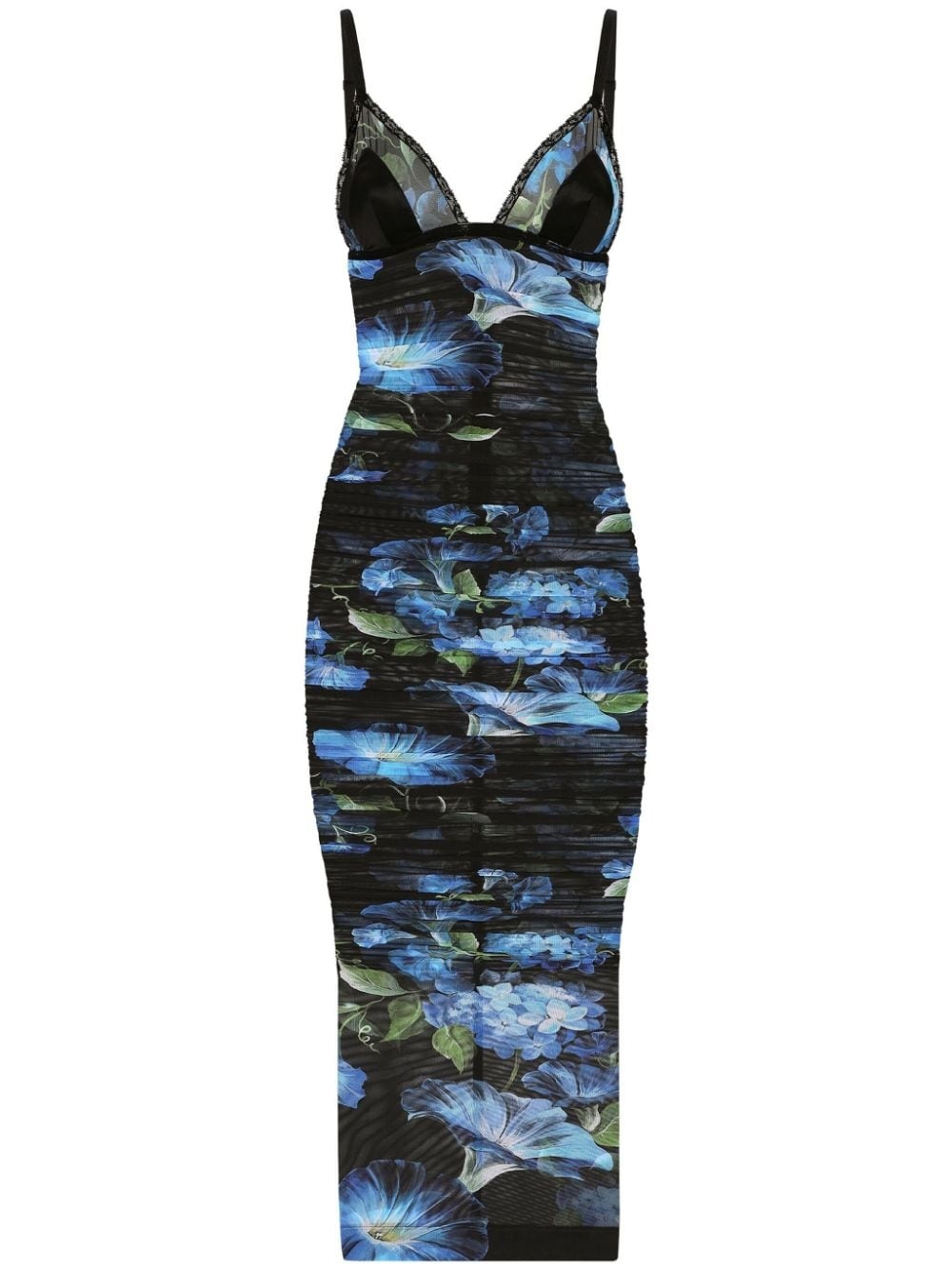 floral-print V-neck dress - 1