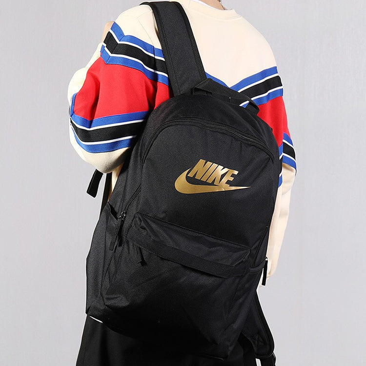 Nike Heritage 2.0 Backpack 'Black Metallic Gold' BA5879-013 - 4