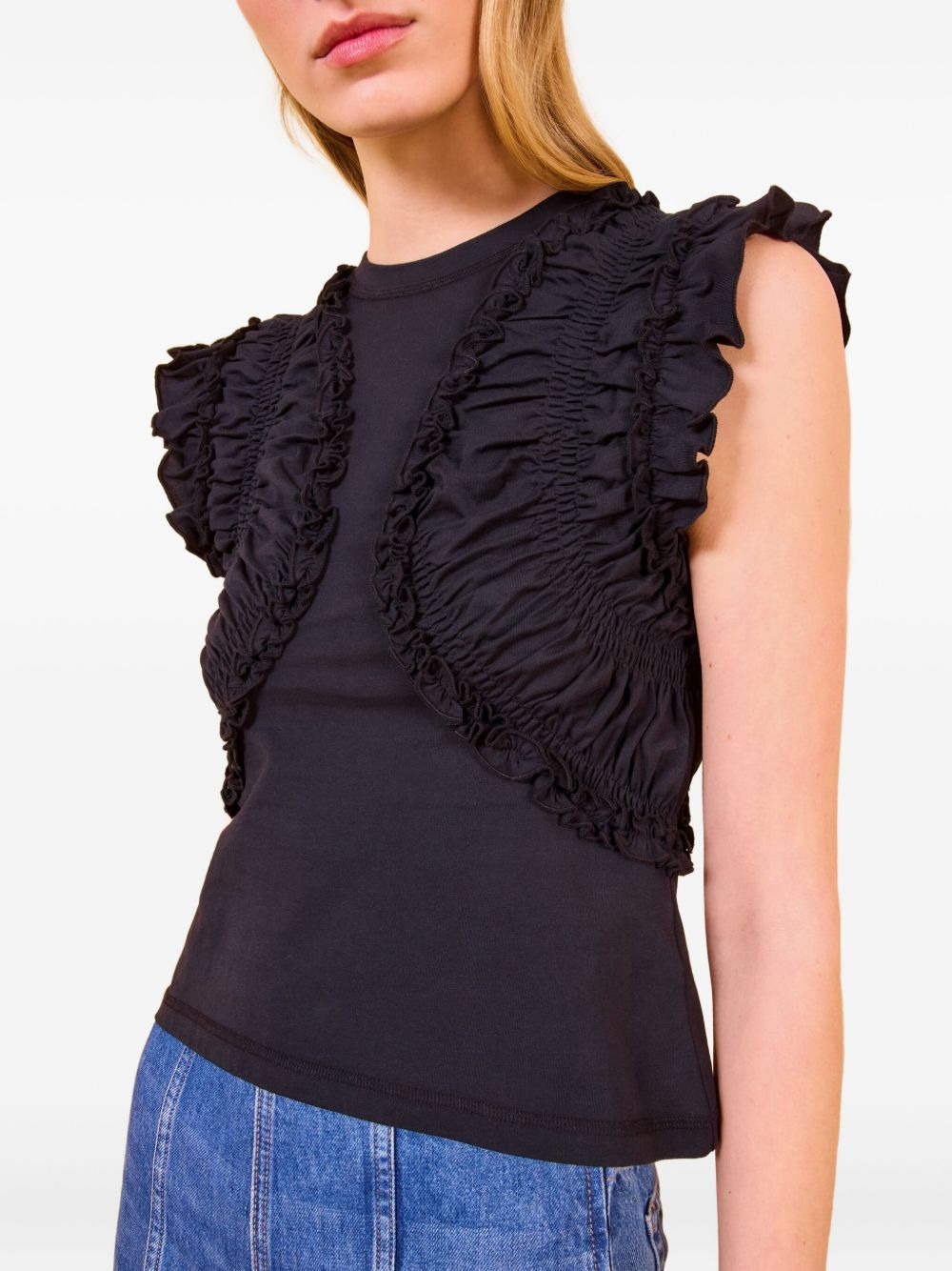 ruffled smocked top - 4