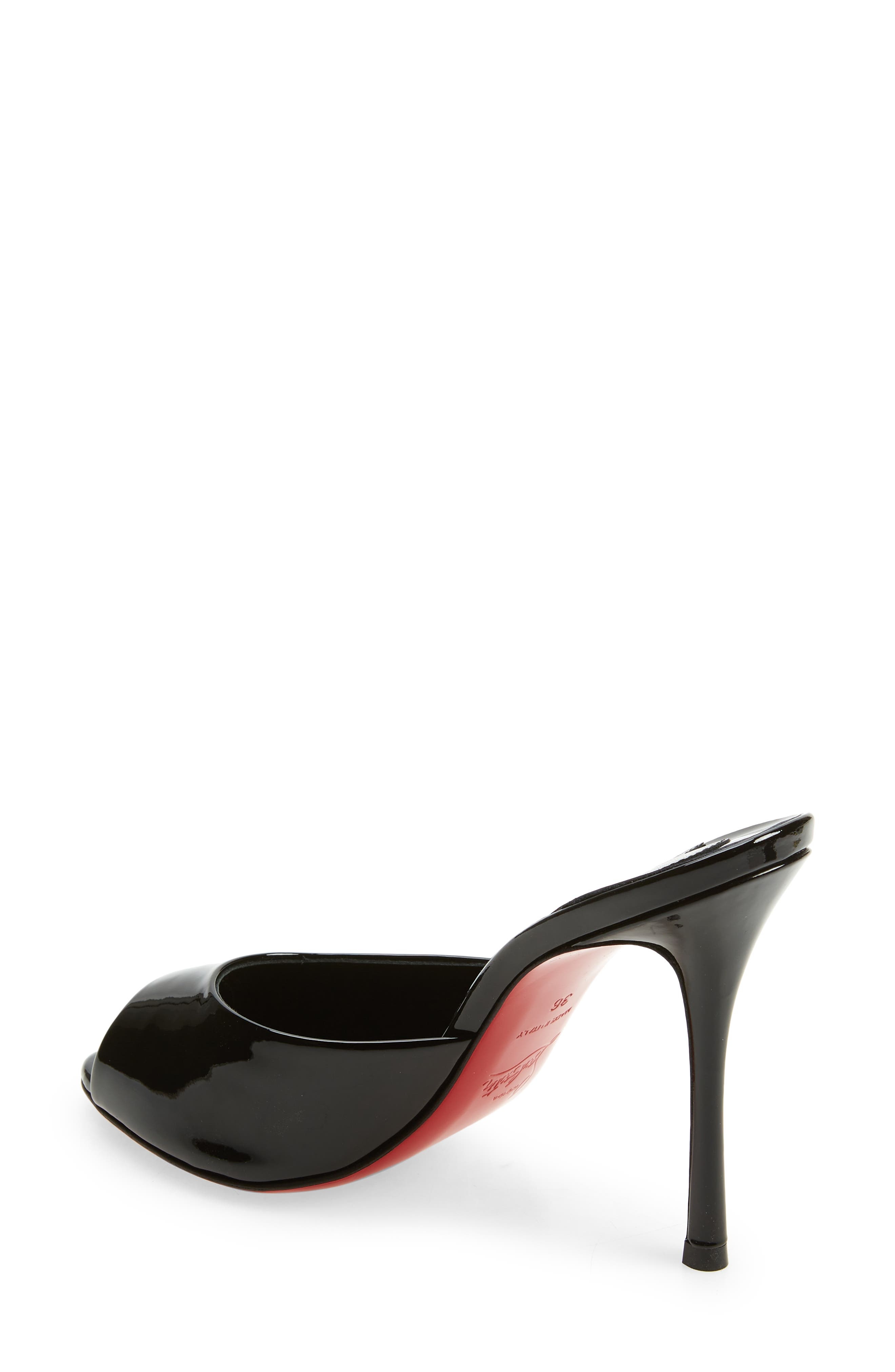 Christian Louboutin Me Dolly Peep Toe Slide Sandal in B439 Black at Nordstrom - 2