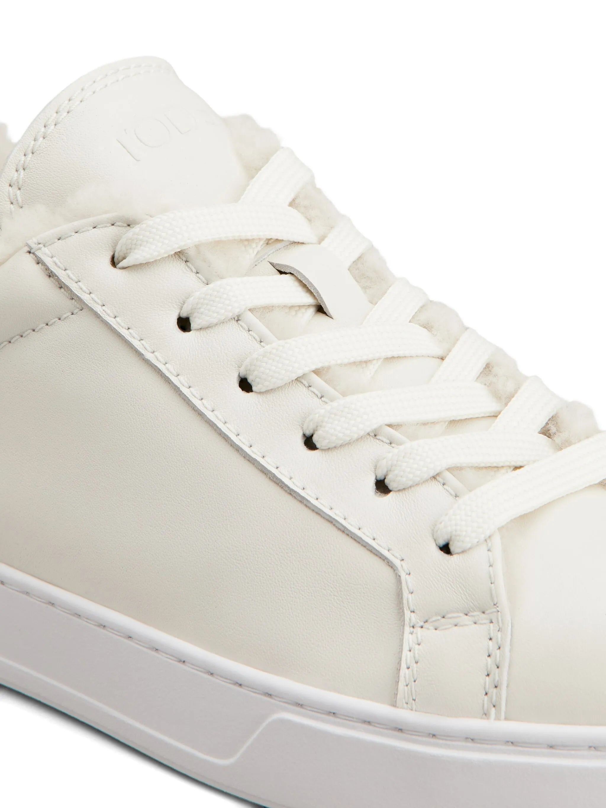 shearling-trimmed sneakers - 5
