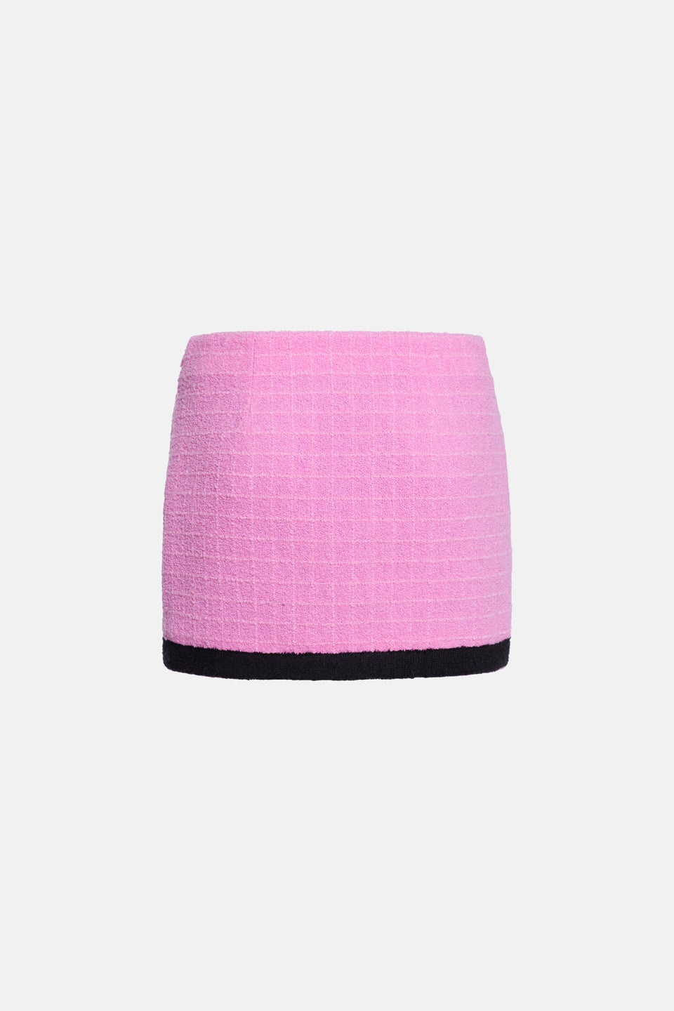 CHECKED TWEED BOUCLE LOW WAIST MINI SKIRT - 2