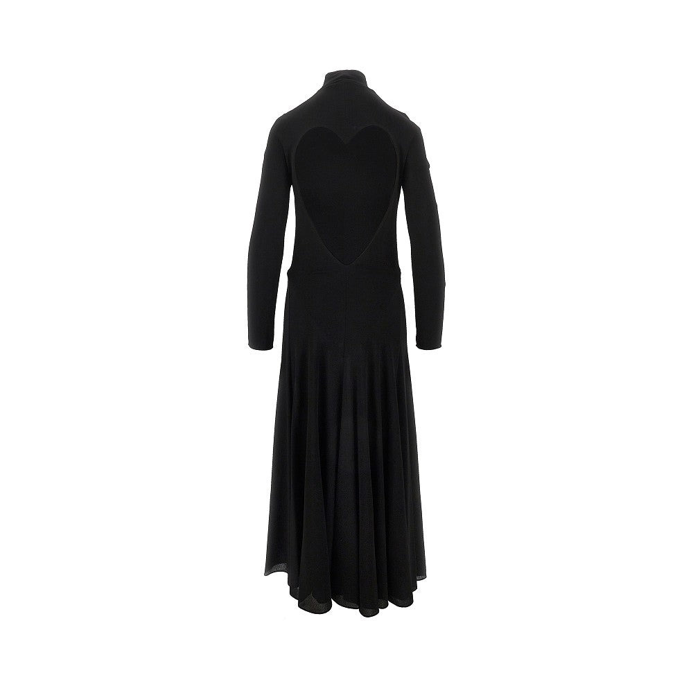 VISCOSE MIDI DRESS WITH CUT-OUT HEART - 3