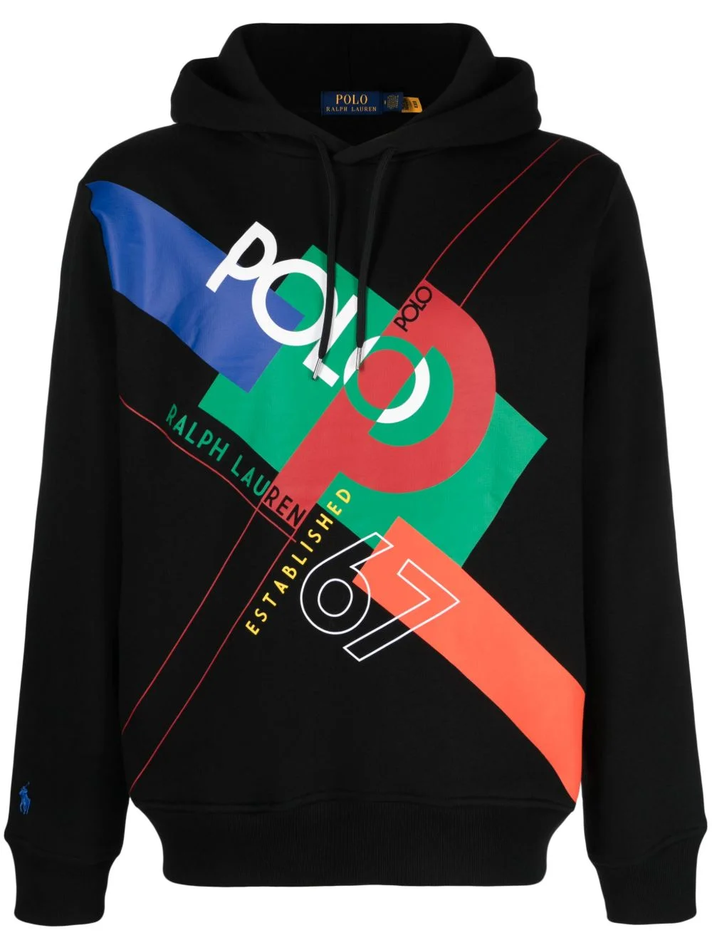 logo-print cotton-blend hoodie - 1