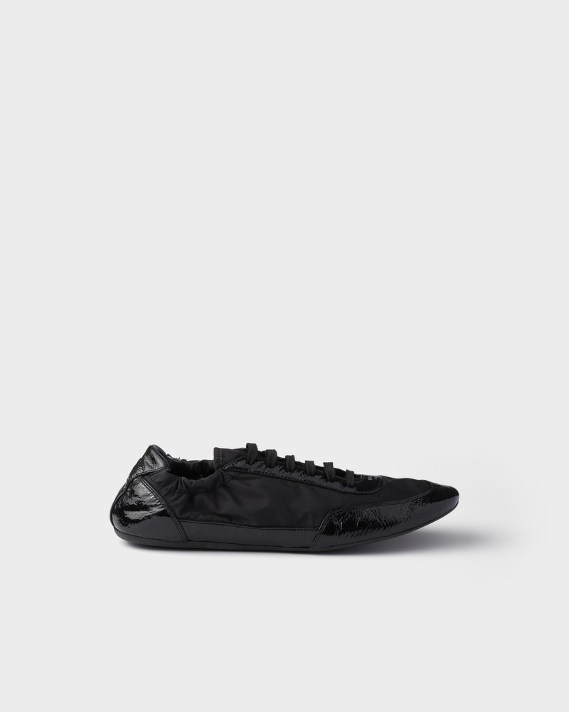 Collapse Re-Nylon and leather sneakers 2