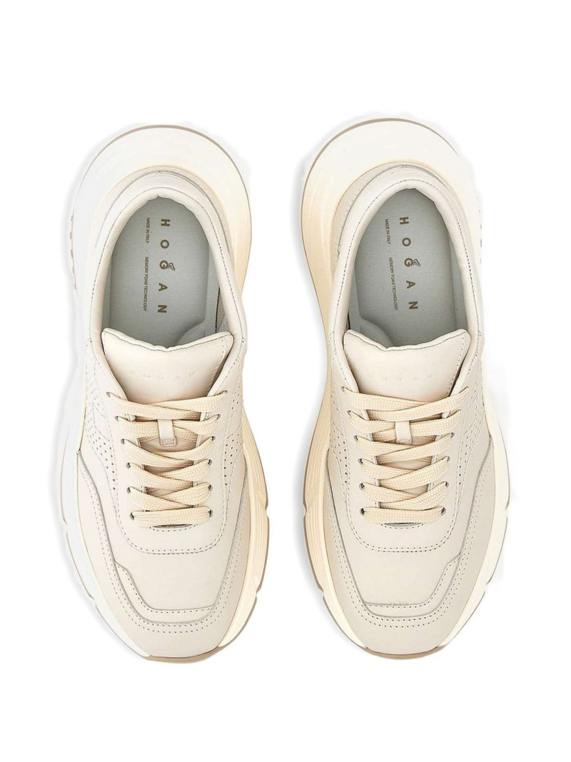 H669 perforated platform sneakers 4