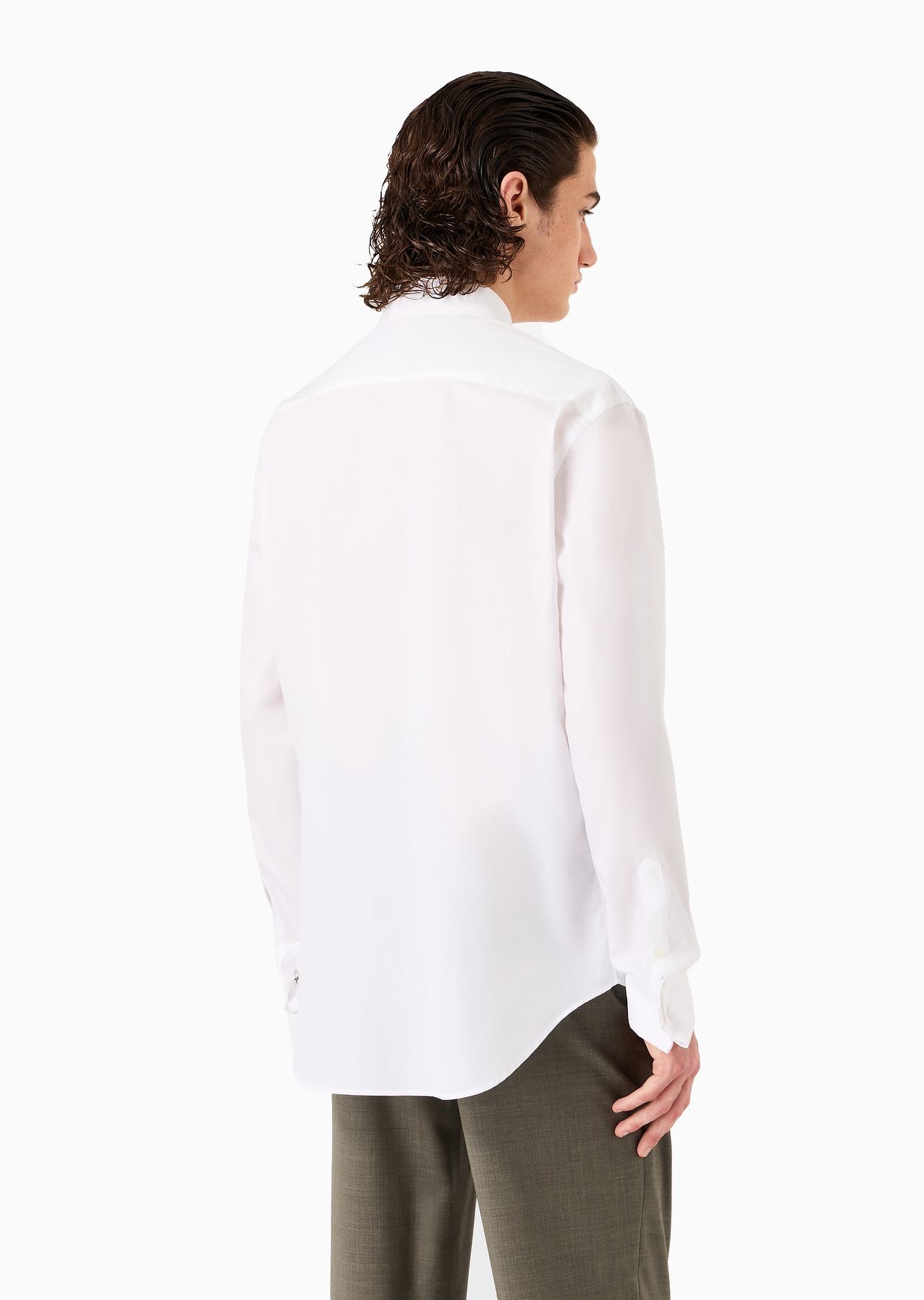Cotton-poplin shirt with classic collar - 3