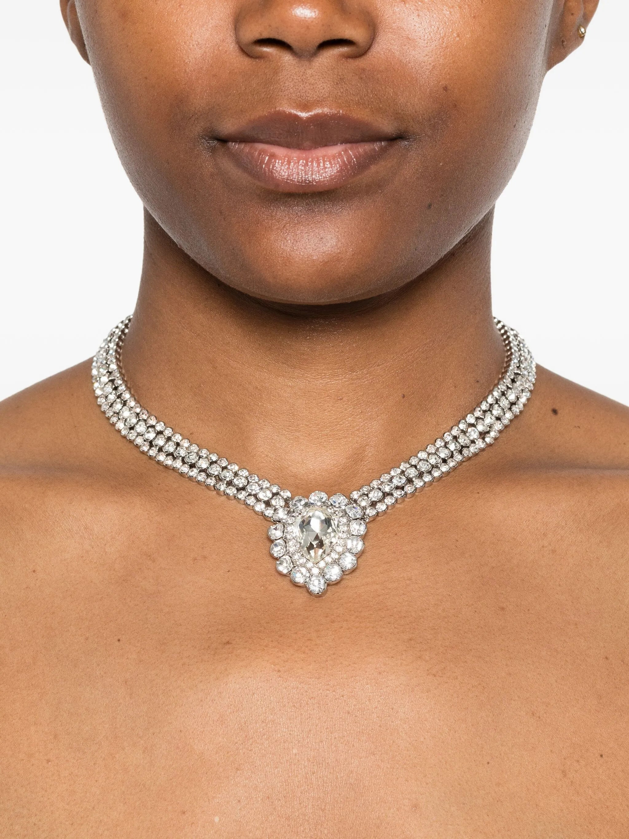 crystal-embellished necklace - 2