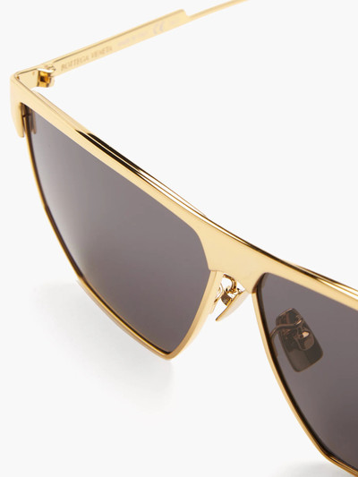 Bottega Veneta D-frame metal sunglasses outlook