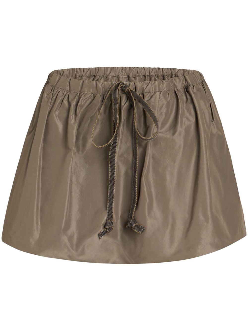 Puffy faille mini skirt - 1