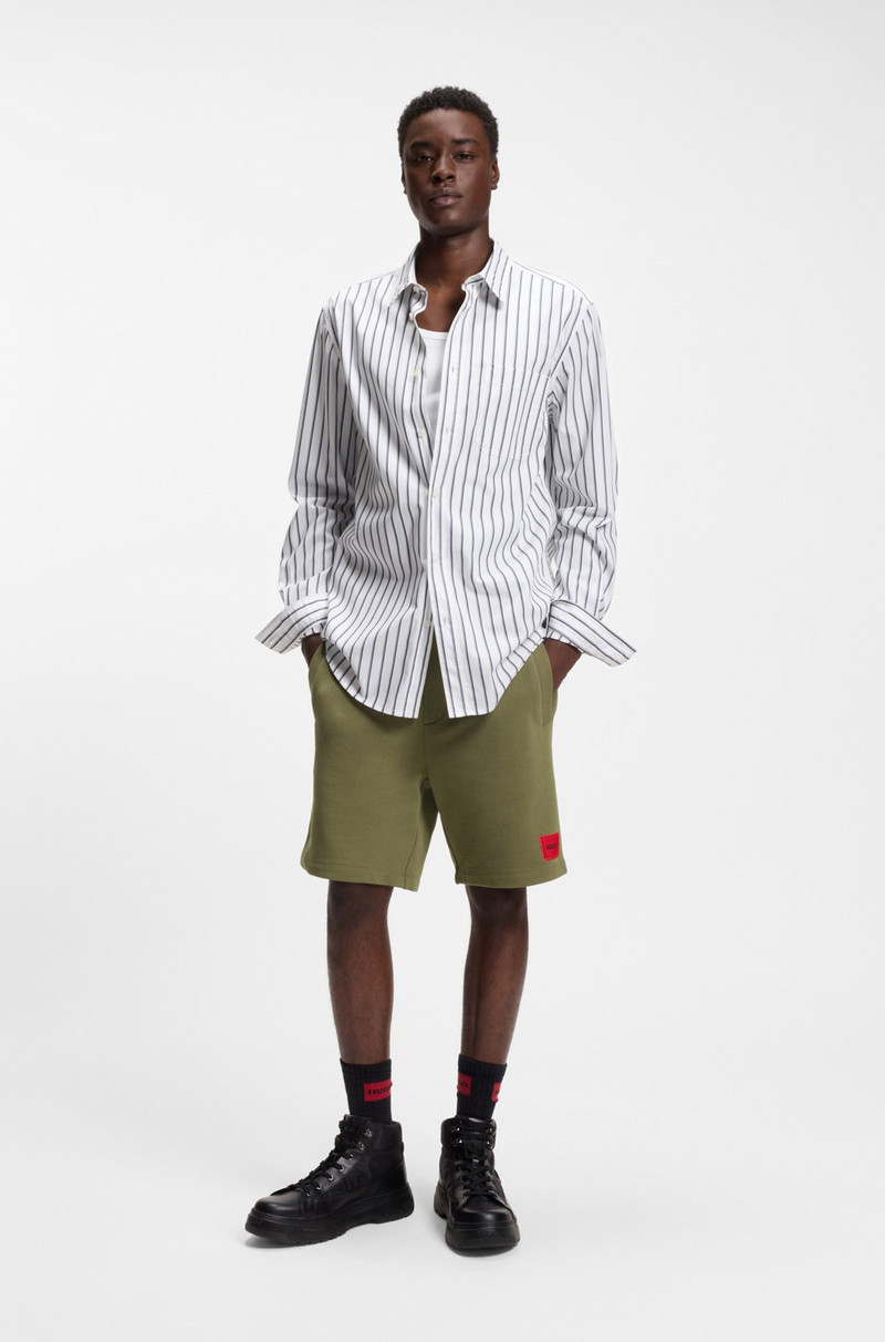 HUGO LOGO-LABEL SHORTS IN COTTON TERRY outlook