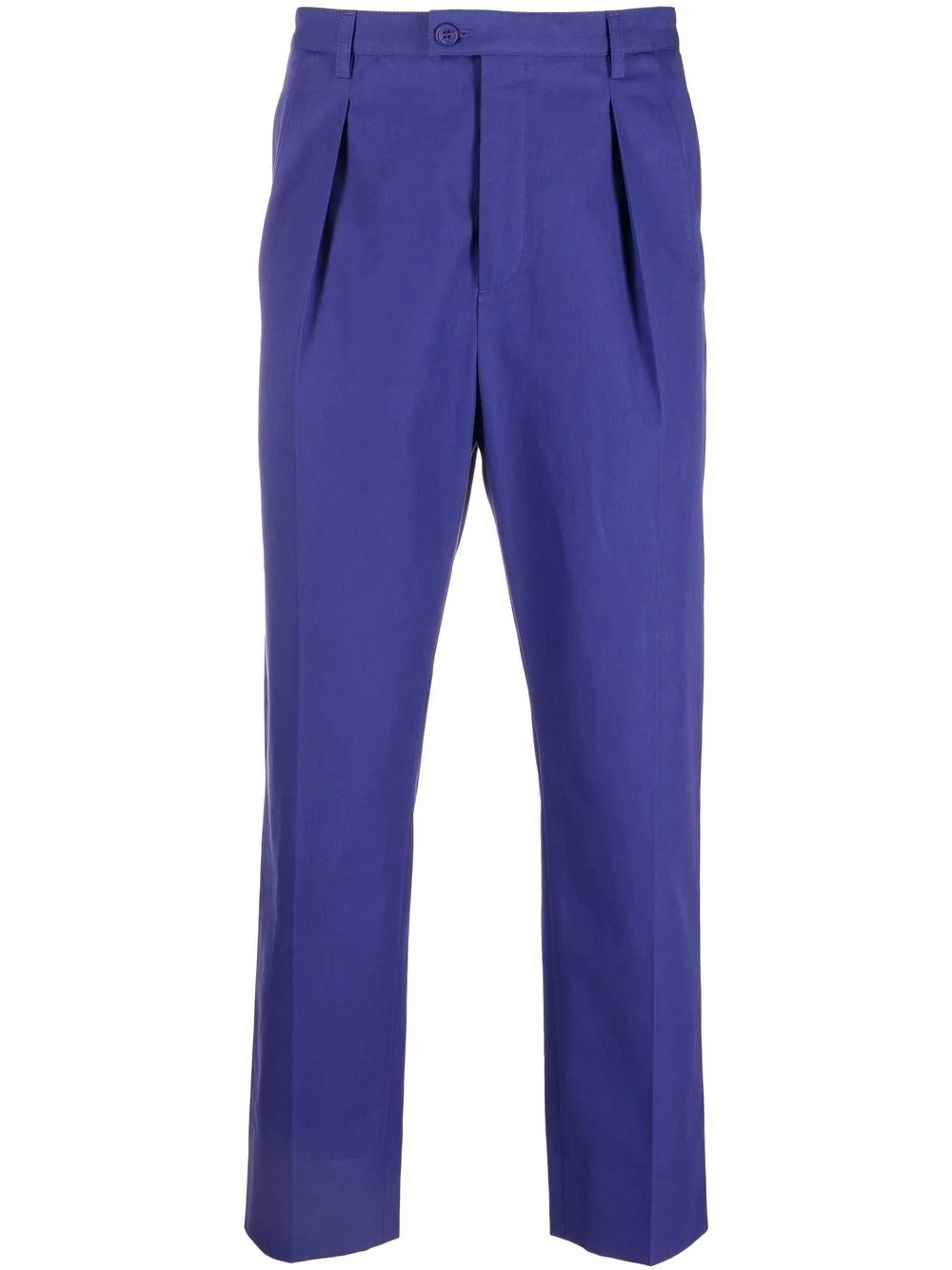 high-waisted tailored cropped trousers - 1