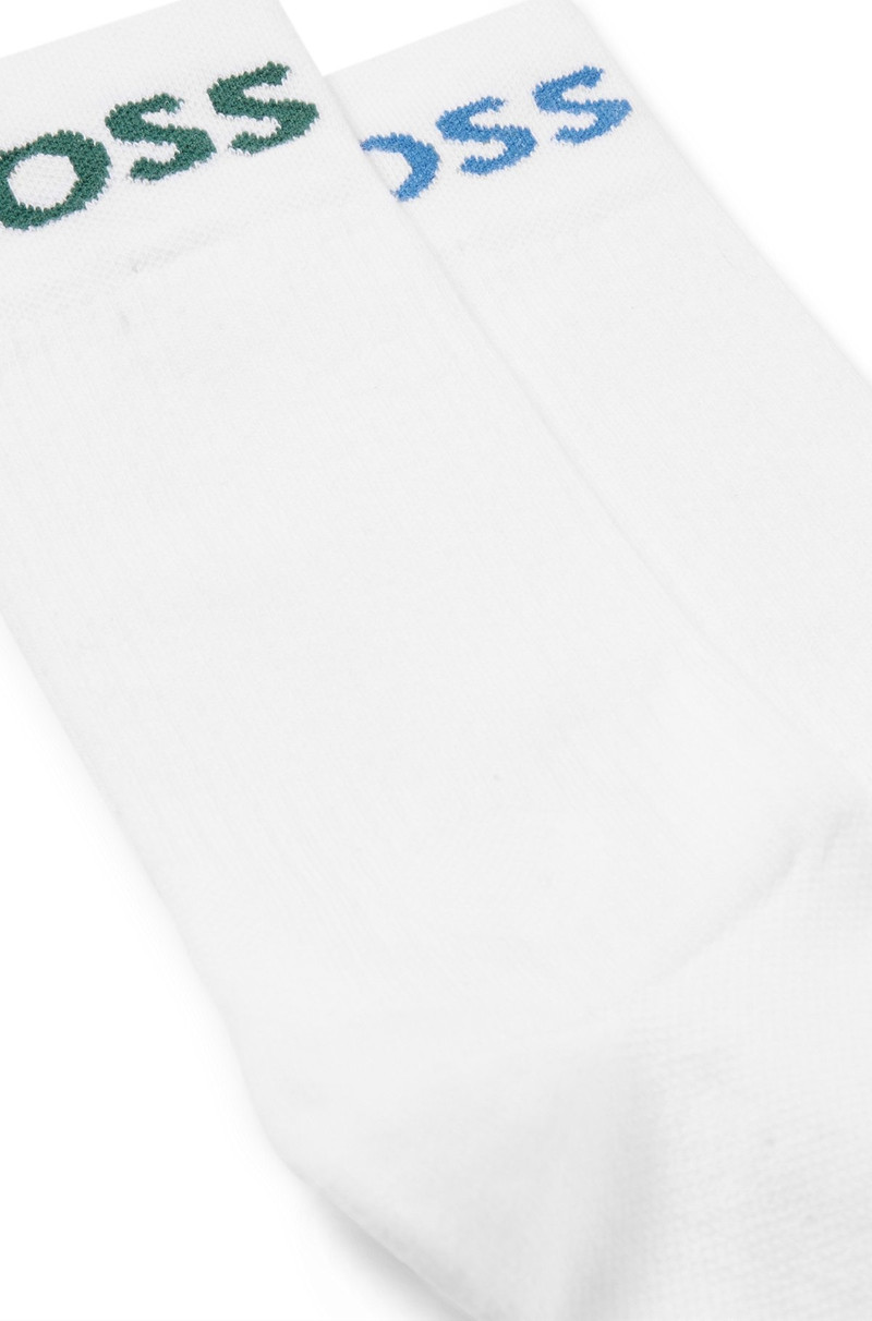 BOSS TWO-PACK OF SHORT LOGO SOCKS IN A COTTON BLEND outlook
