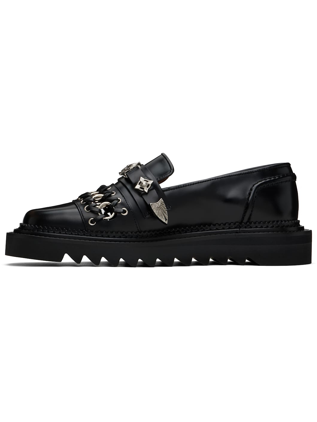Black O-Ring Loafers - 3