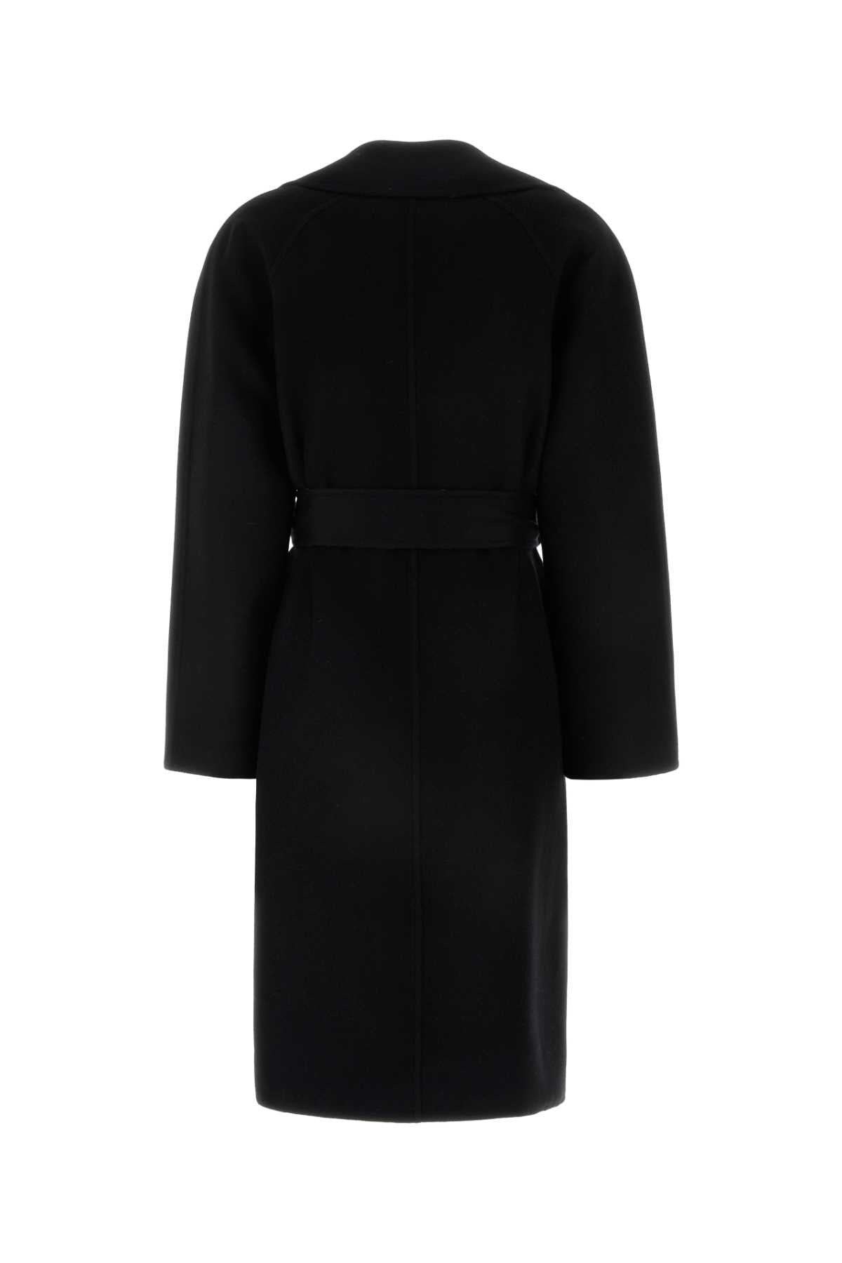 Burberry Women Black Wool Reversible Coat - 2