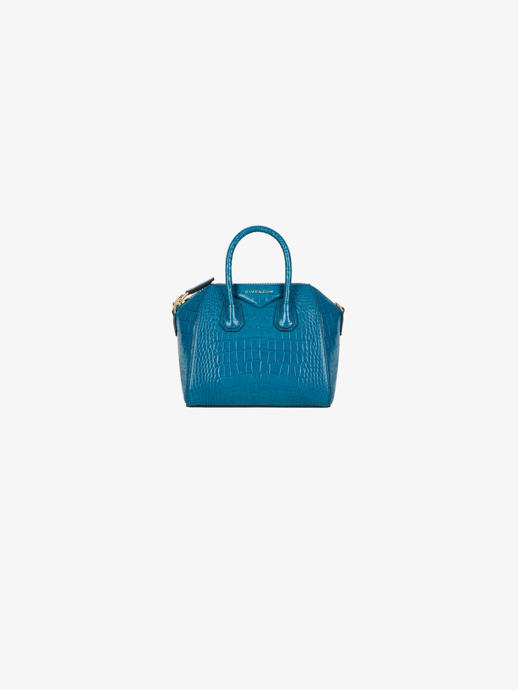 Mini Antigona bag in crocodile effect leather - 1