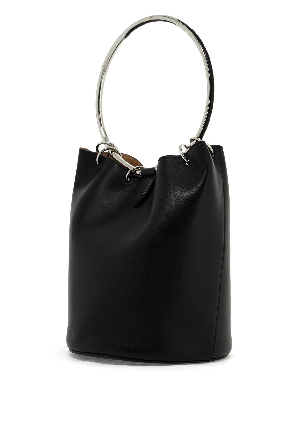 LEATHER RING BUCKET BAG WITH LAR DESIGN - 2