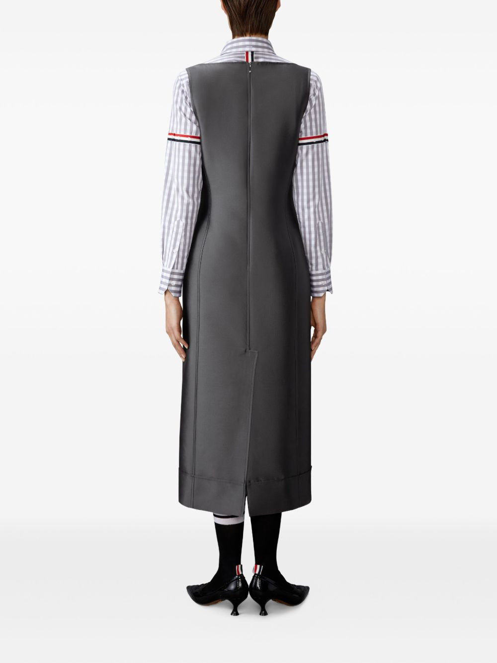 square-neck patch-pocket dress - 4