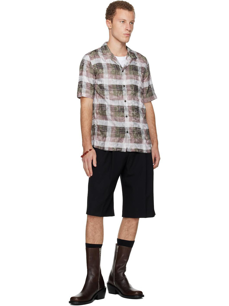 Dries Van Noten Off-White & Pink Boxy Viscose Shirt outlook