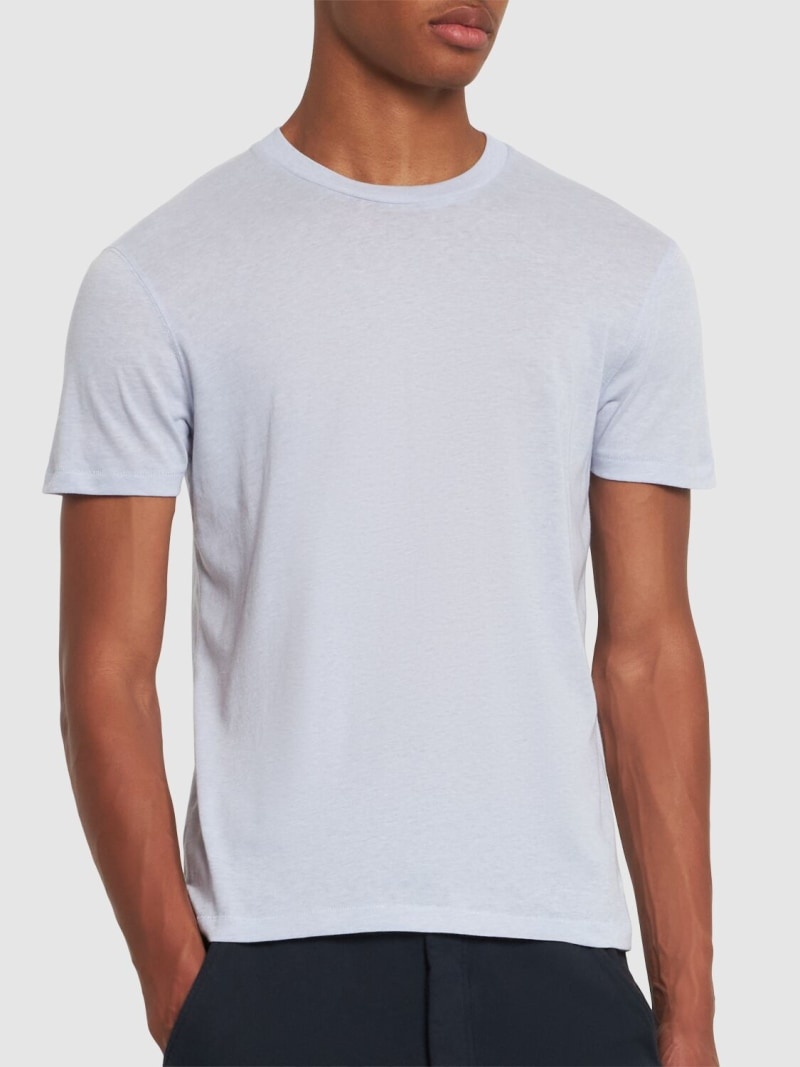 Cotton blend crewneck t-shirt - 3