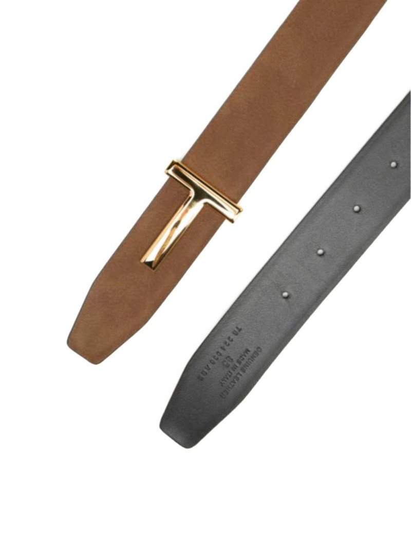 TOM FORD T-buckle reversible leather belt outlook