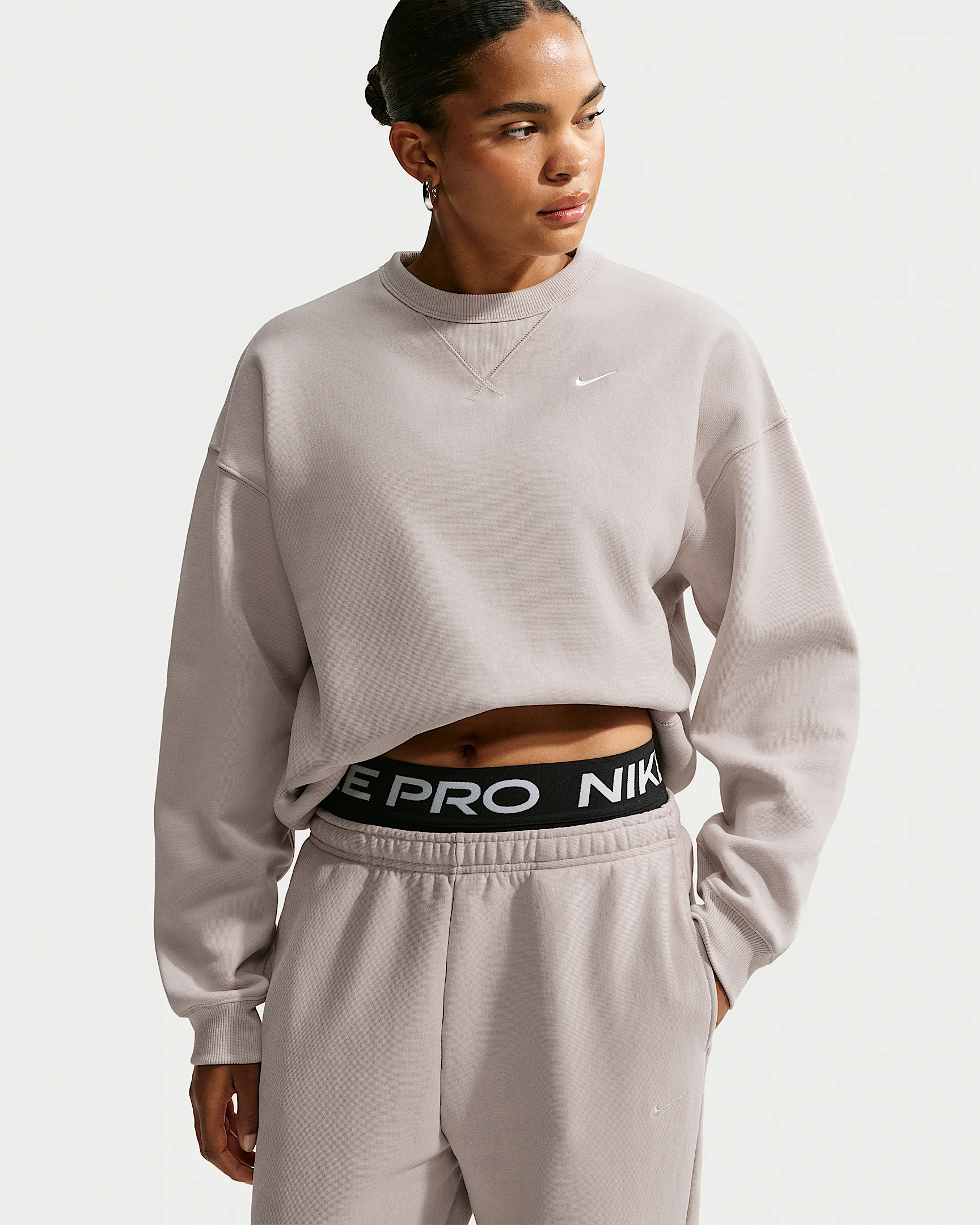Nike Studio Fleece Heavyweight Women's Oversized Crew - 1