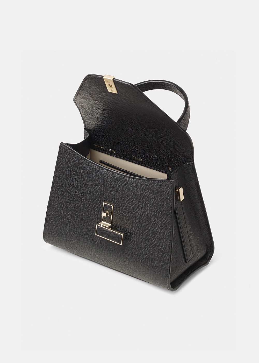 Iside Mini Black Grained Leather Bag - 4