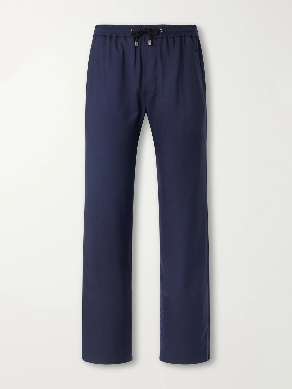 Straight-Leg Cashmere-Twill Drawstring Trousers - 1