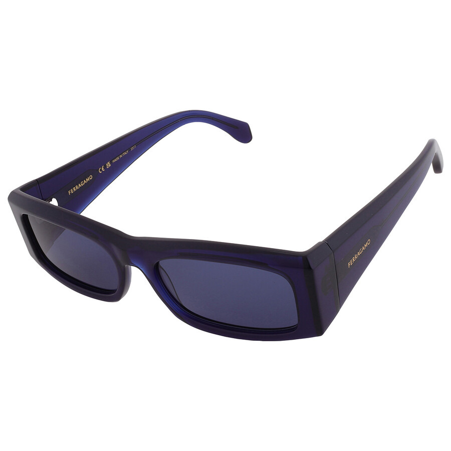 Salvatore Ferragamo Blue Rectangular Men's Sunglasses SF2012S 432 57 - 3