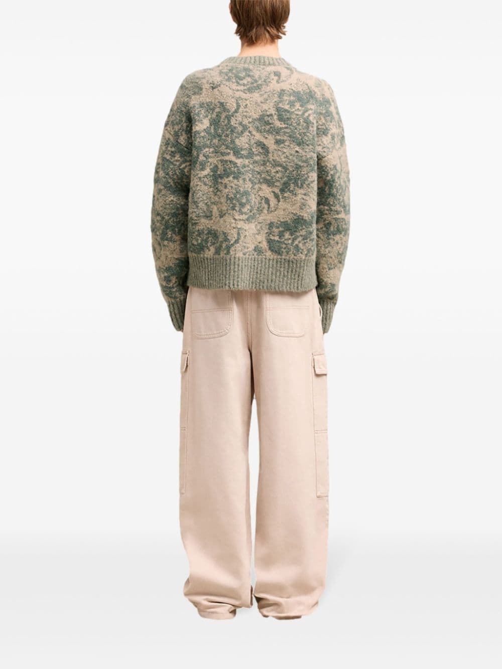 jacquard wool blend jumper - 4