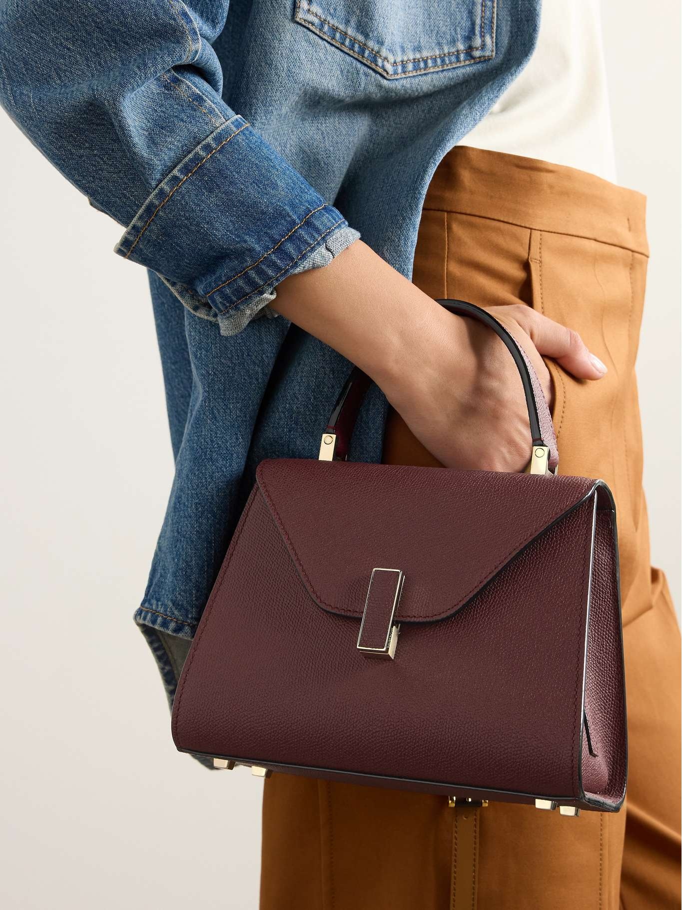 Iside mini textured-leather shoulder bag - 2