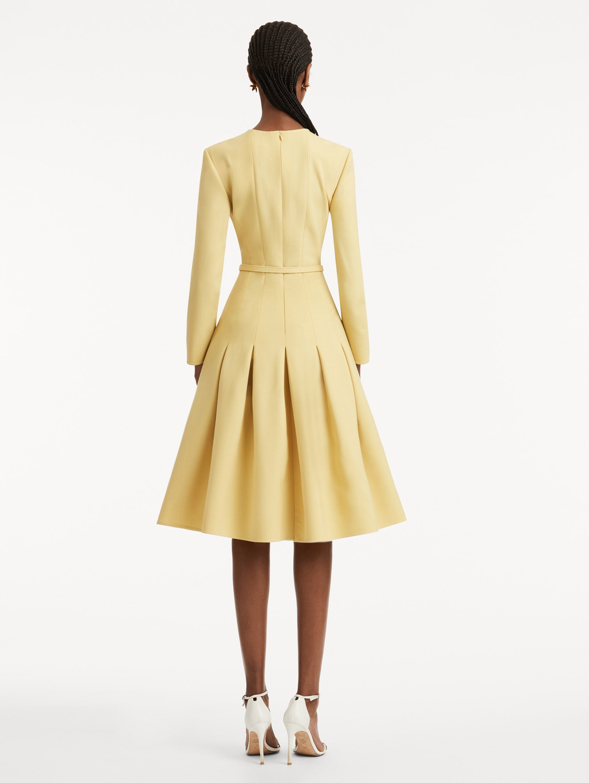 BELT-DETAILED PLEATED DRESS - 3