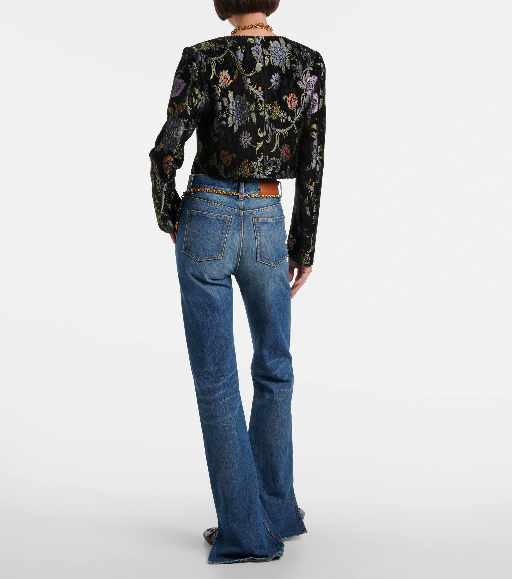 Cropped embroidered jacket - 3