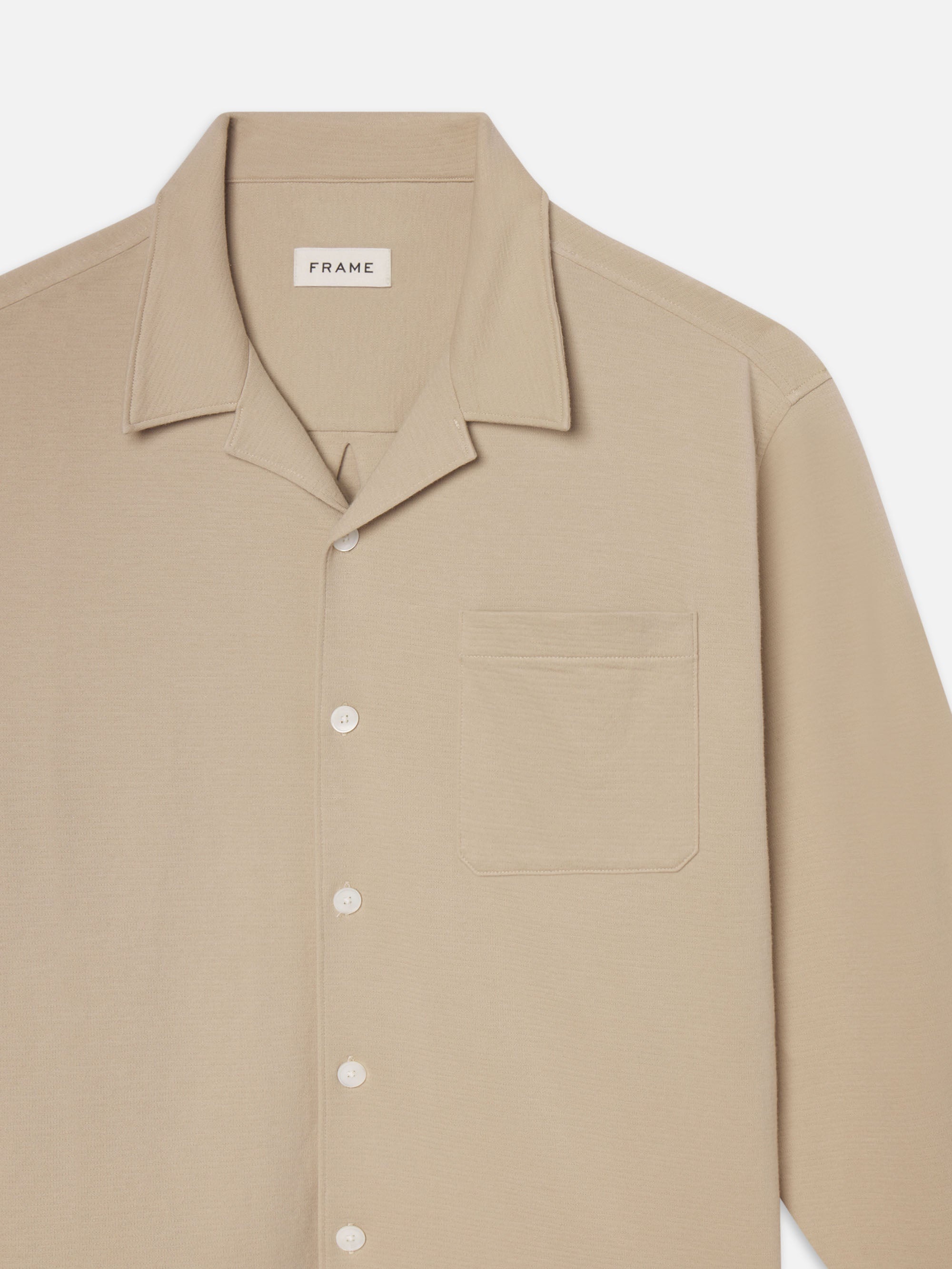 Duo Fold Relaxed Shirt in Light Beige - 3