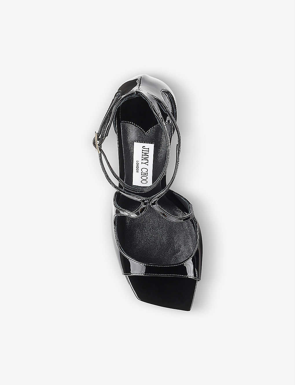 Azia 110 strappy patent leather sandals - 3