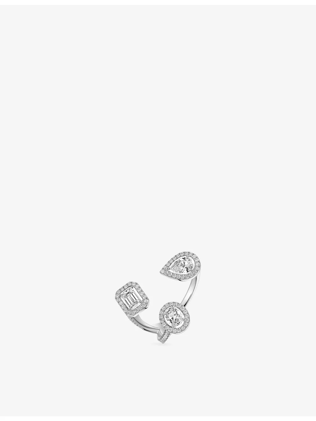 My Twin Trilogy Medium 18ct Gold And 1ct Diamond Ring - 1