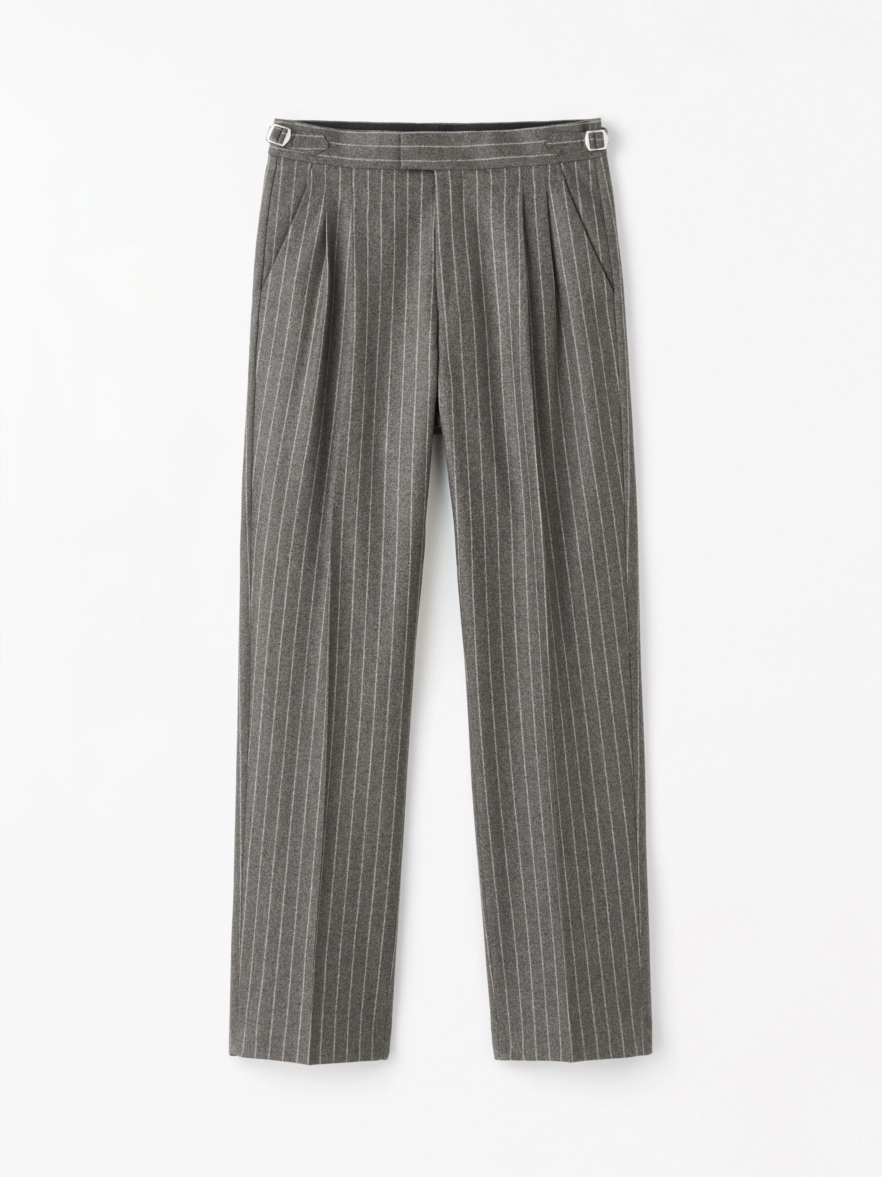 Theo A Pinstripe Wool Trousers - 1