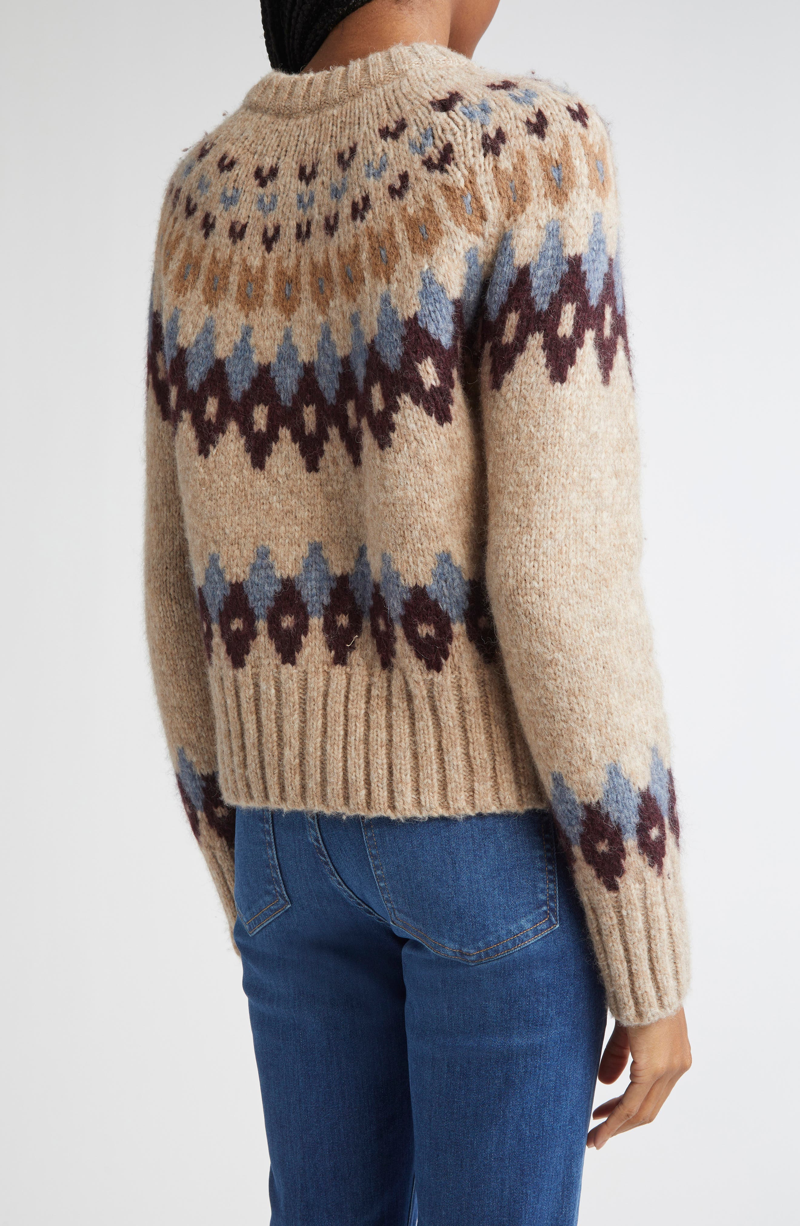 Veronica Beard Christina Baby Alpaca Blend Cardigan in Oatmeal Melange Multi at Nordstrom - 2