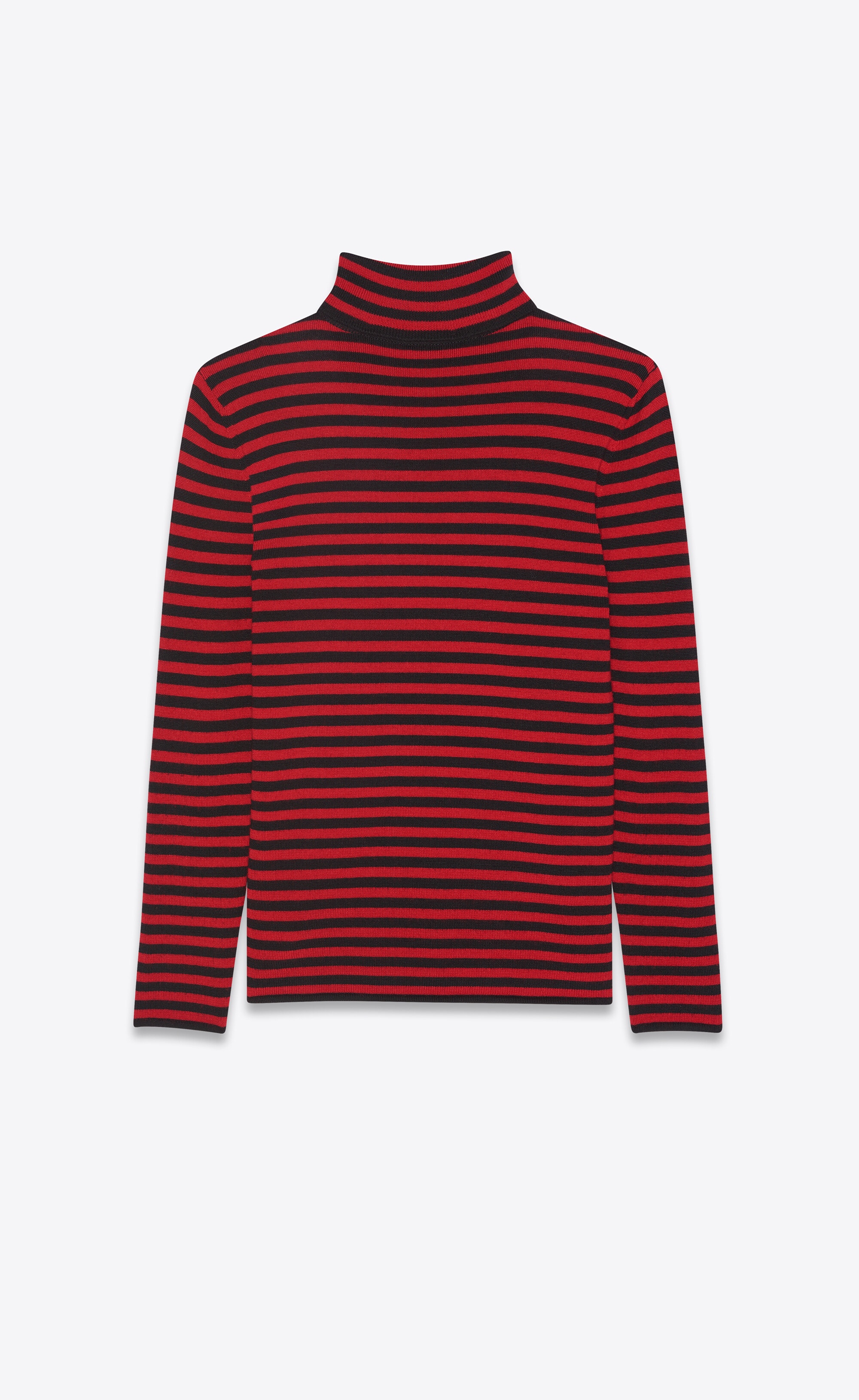 turtleneck sweater in striped wool - 2